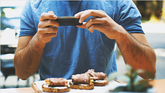 Taking pictures of food